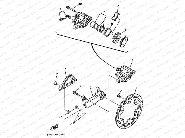 REAR BRAKE CALIPER