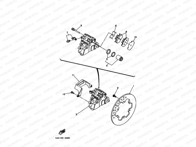 REAR BRAKE CALIPER