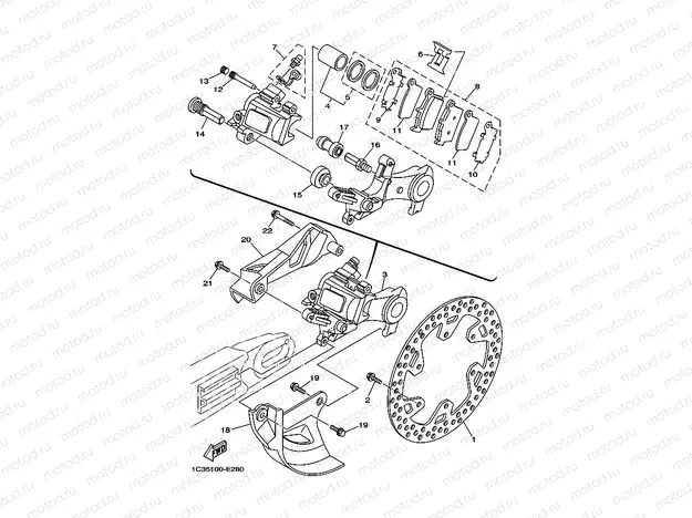 REAR BRAKE CALIPER