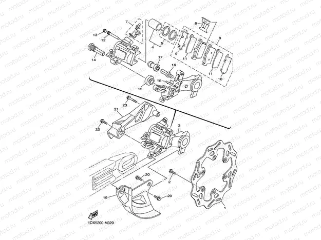 REAR BRAKE CALIPER
