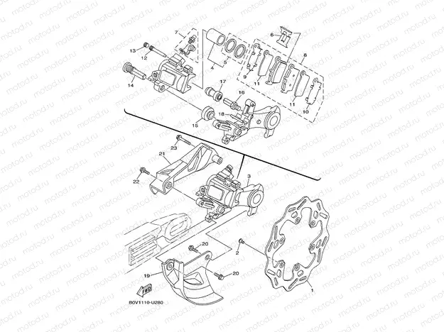 REAR BRAKE CALIPER
