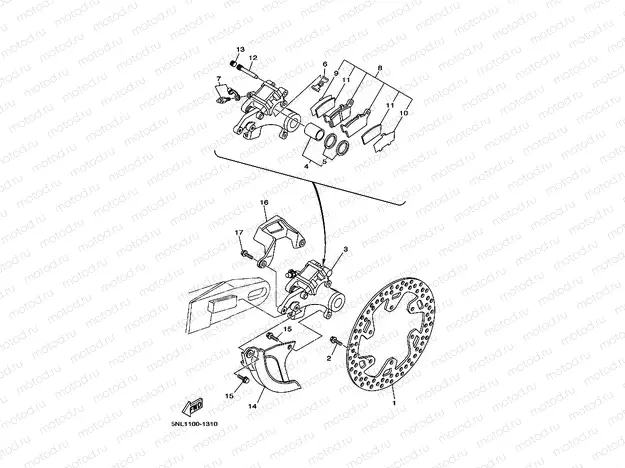 REAR BRAKE CALIPER