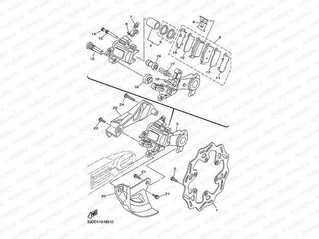 REAR BRAKE CALIPER