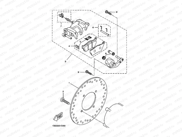 REAR BRAKE CALIPER
