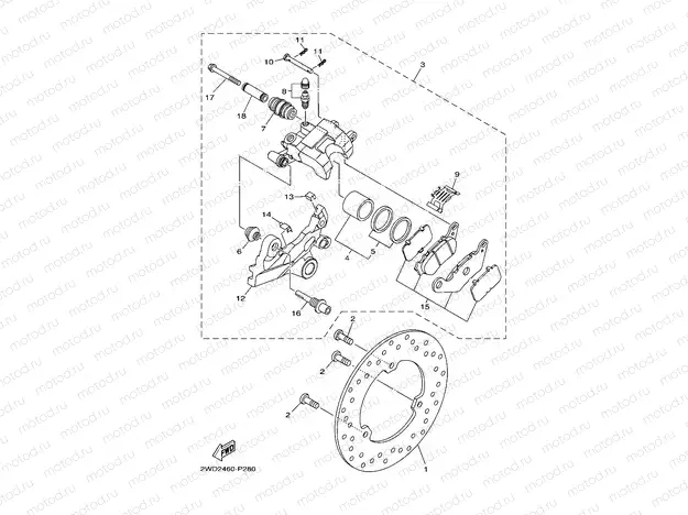 REAR BRAKE CALIPER