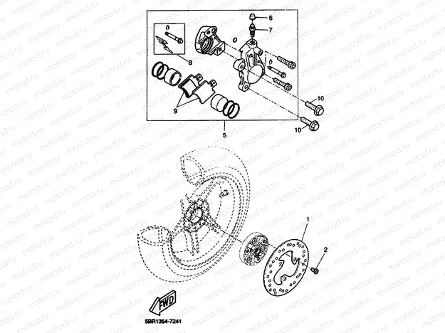 REAR BRAKE CALIPER