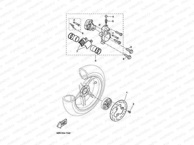 REAR BRAKE CALIPER