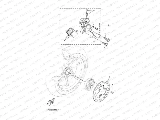 REAR BRAKE CALIPER