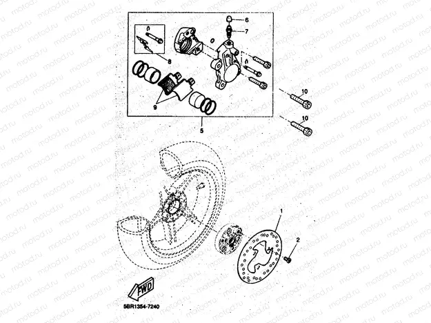 REAR BRAKE CALIPER