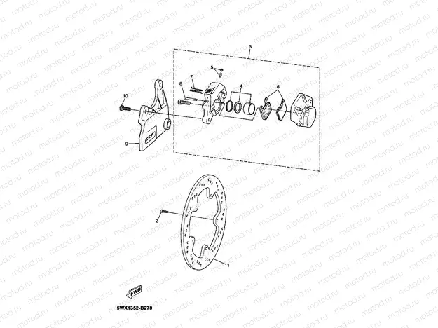REAR BRAKE CALIPER