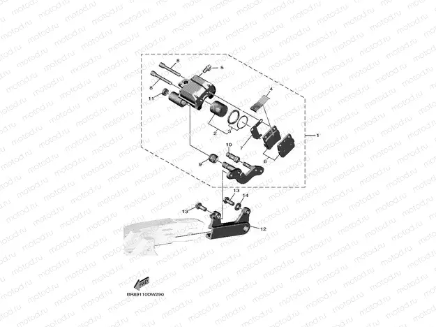 REAR BRAKE CALIPER