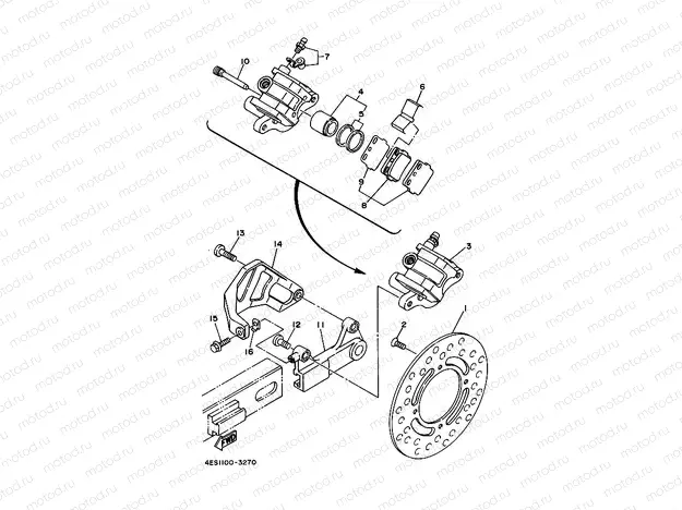 REAR BRAKE CALIPER