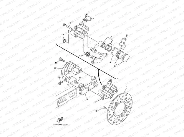 REAR BRAKE CALIPER