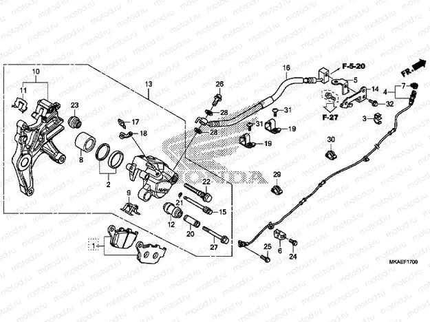 REAR BRAKE CALIPER