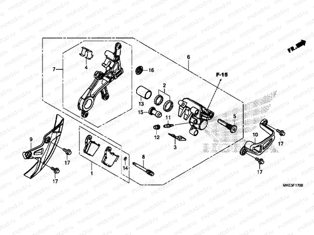 REAR BRAKE CALIPER