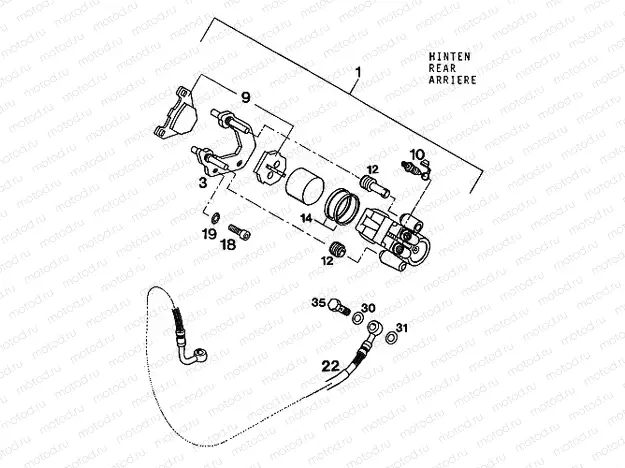 REAR BRAKE CALIPER