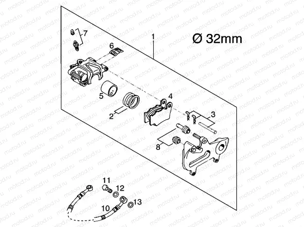 REAR BRAKE CALIPER