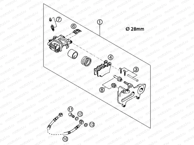 REAR BRAKE CALIPER