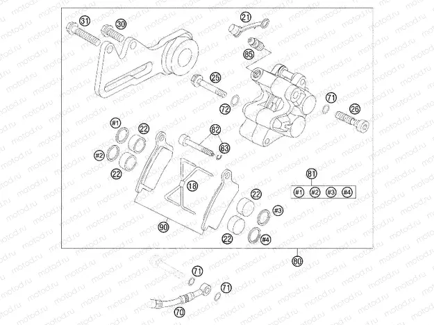 REAR BRAKE CALIPER