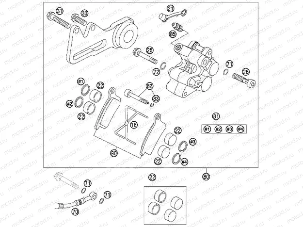 REAR BRAKE CALIPER
