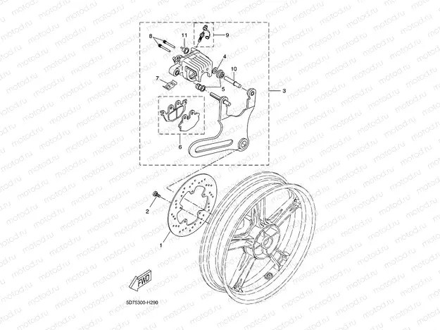 REAR BRAKE CALIPER