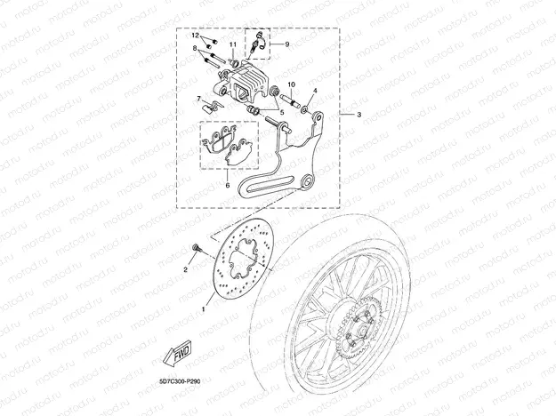 REAR BRAKE CALIPER