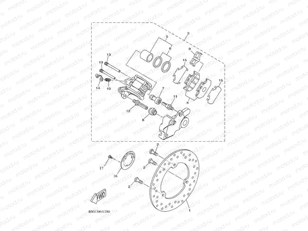 REAR BRAKE CALIPER