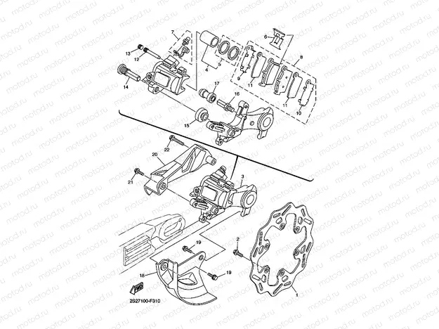 REAR BRAKE CALIPER