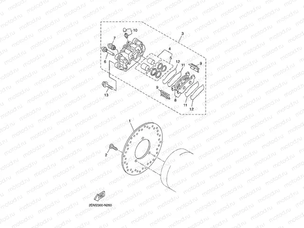 REAR BRAKE CALIPER