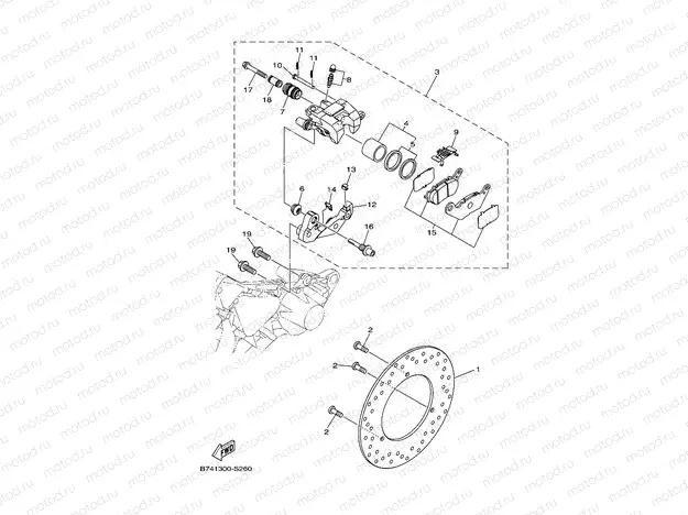 REAR BRAKE CALIPER