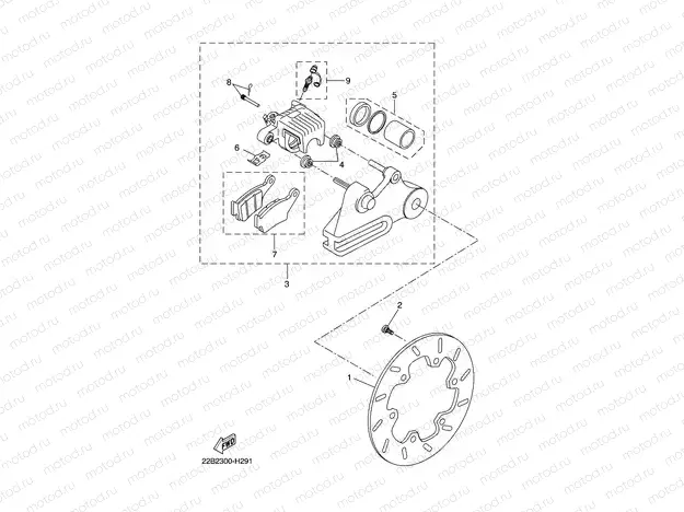 REAR BRAKE CALIPER