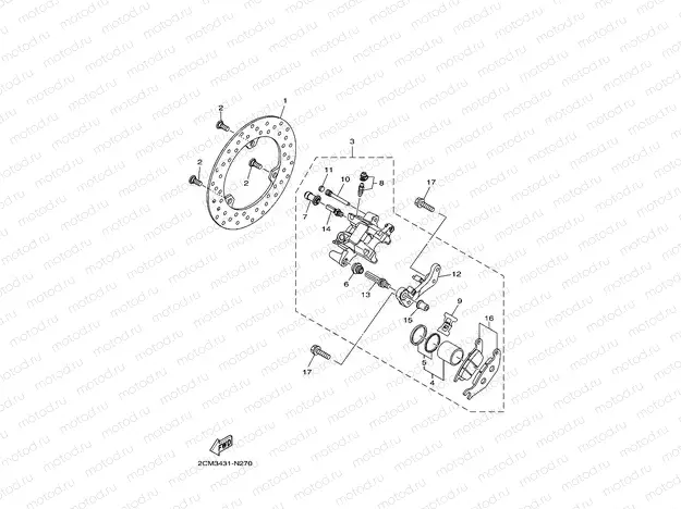 REAR BRAKE CALIPER