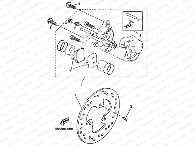 REAR BRAKE CALIPER