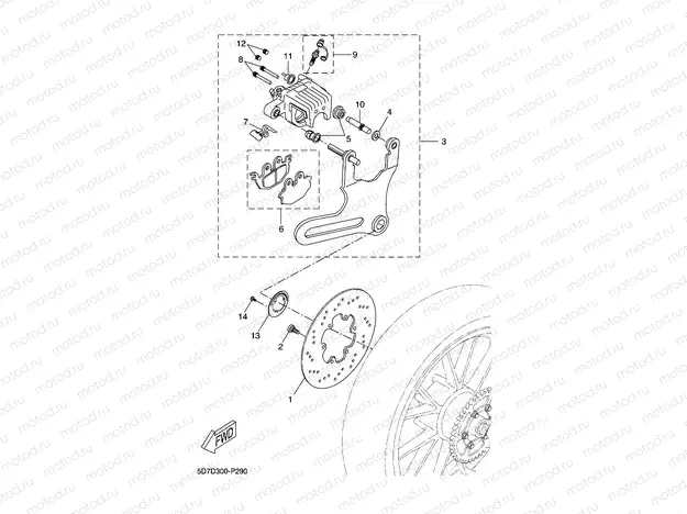 REAR BRAKE CALIPER