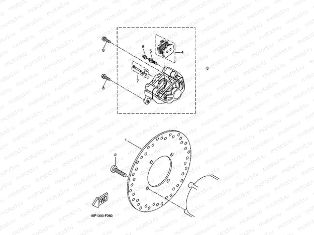 REAR BRAKE CALIPER
