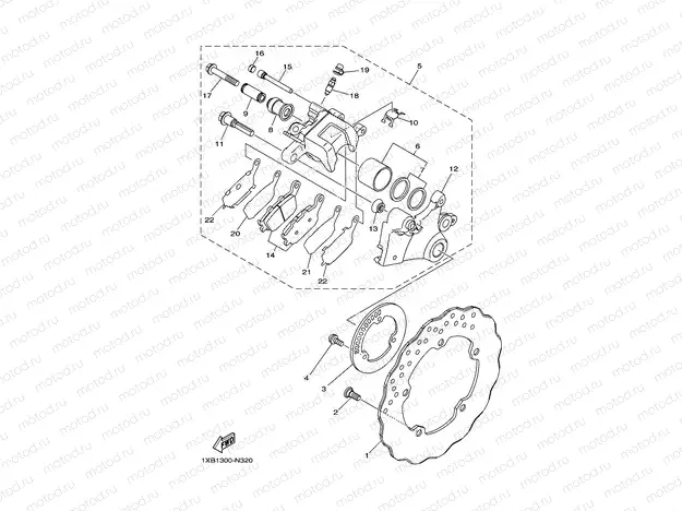 REAR BRAKE CALIPER