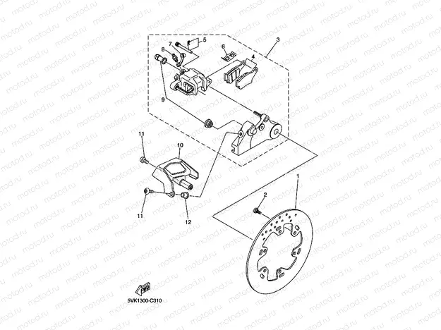 REAR BRAKE CALIPER