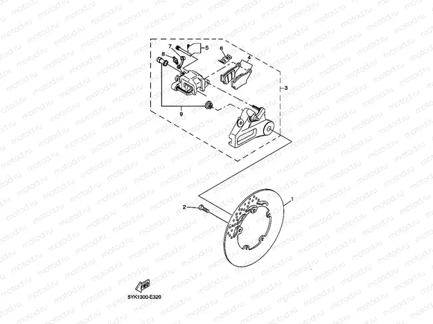 REAR BRAKE CALIPER