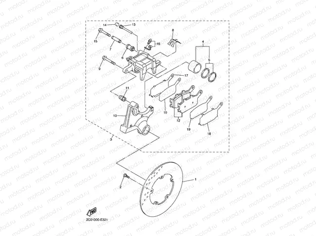 REAR BRAKE CALIPER