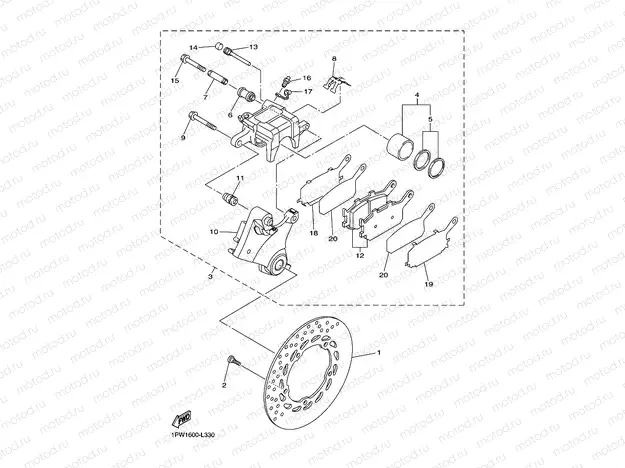 REAR BRAKE CALIPER