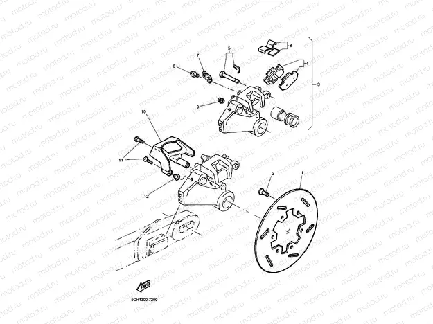 REAR BRAKE CALIPER