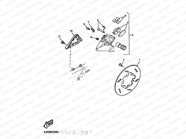 REAR BRAKE CALIPER