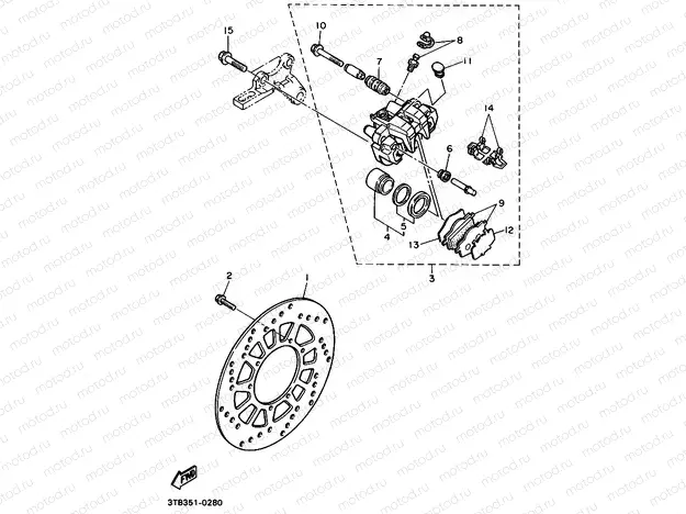 REAR BRAKE CALIPER
