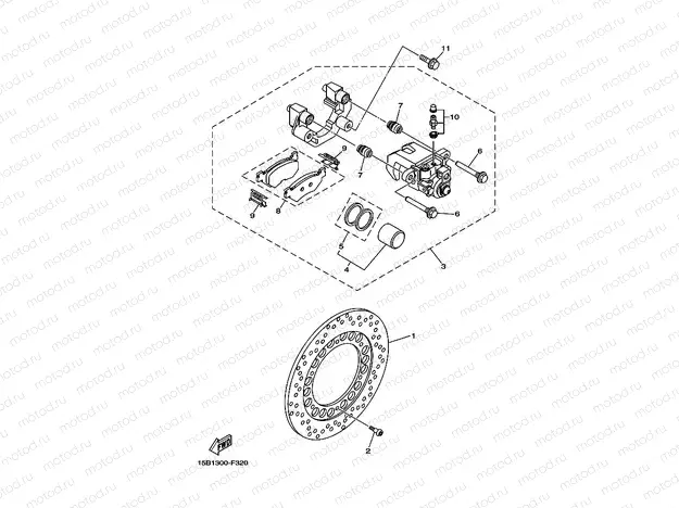 REAR BRAKE CALIPER