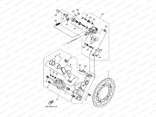 REAR BRAKE CALIPER