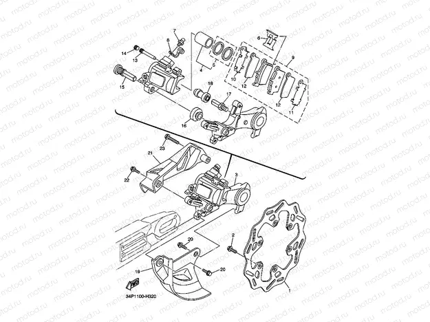 REAR BRAKE CALIPER