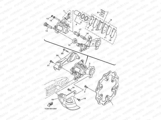 REAR BRAKE CALIPER