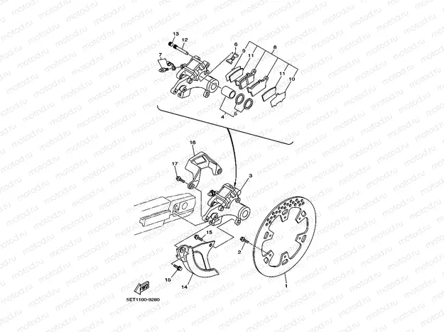 REAR BRAKE CALIPER