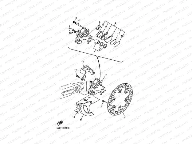 REAR BRAKE CALIPER