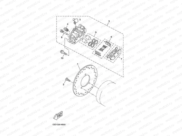 REAR BRAKE CALIPER
